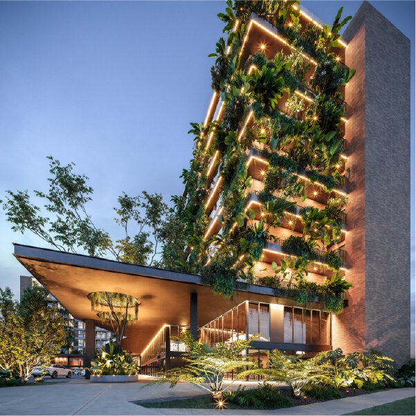 Imagen edificio palmeras — Surrealismo