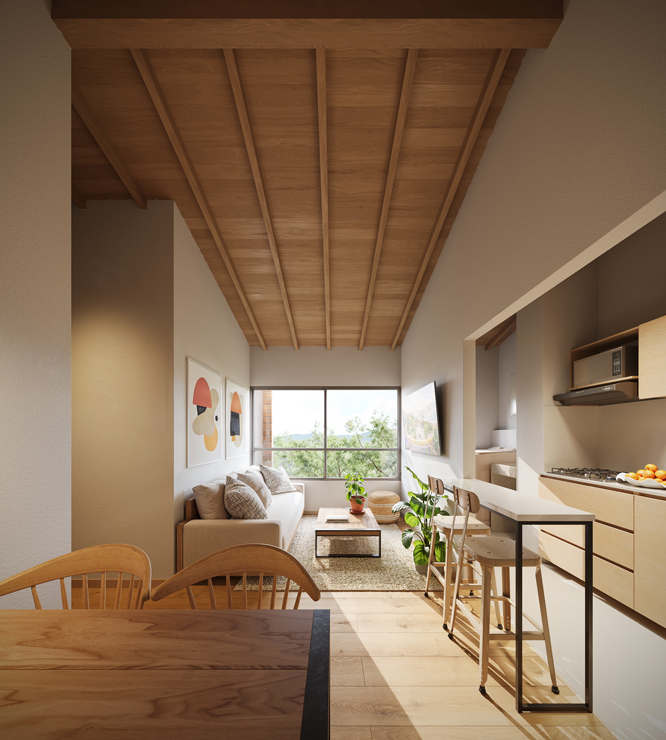 Render de interiores fotorrealista — Surrealismo